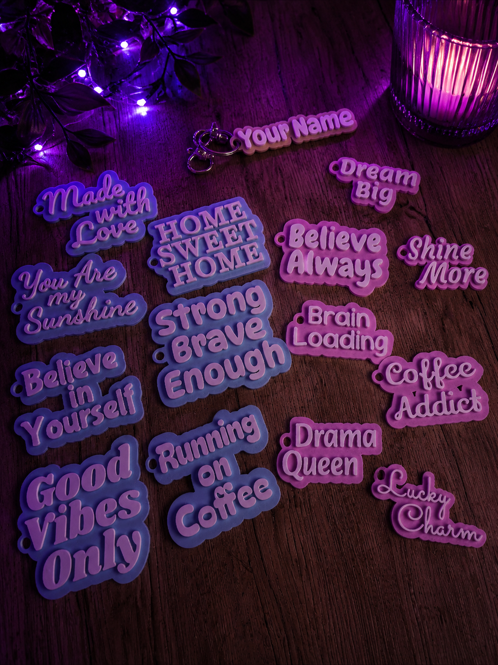 Custom Text Keychain